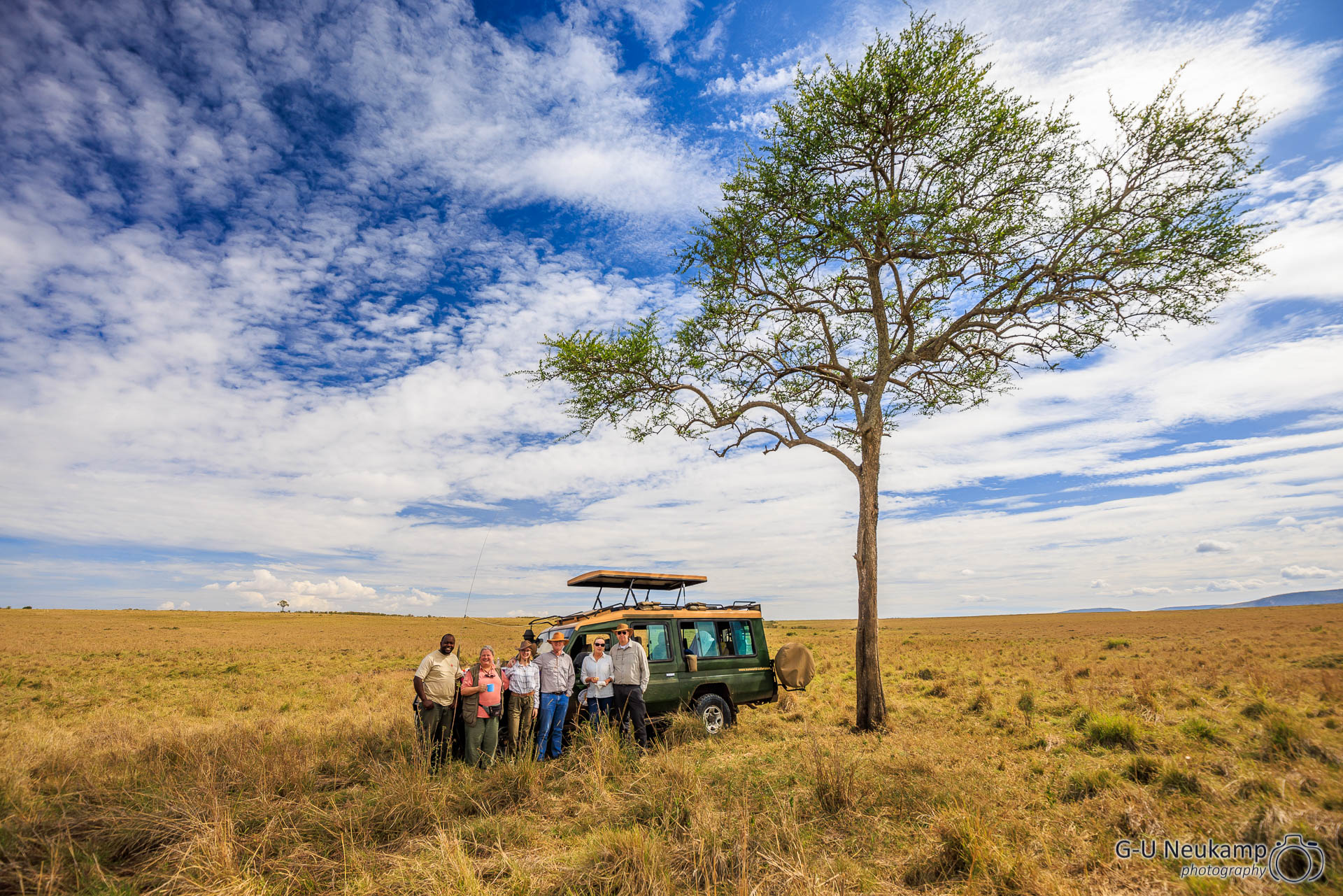 Die reisegruppe in der Masai Mara