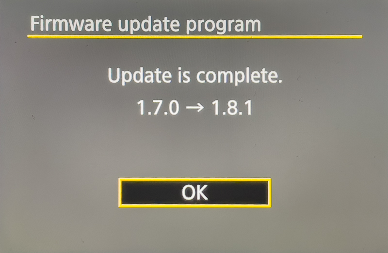 You are currently viewing Firmware 1.8.1 for the Canon EOS R5 and R6